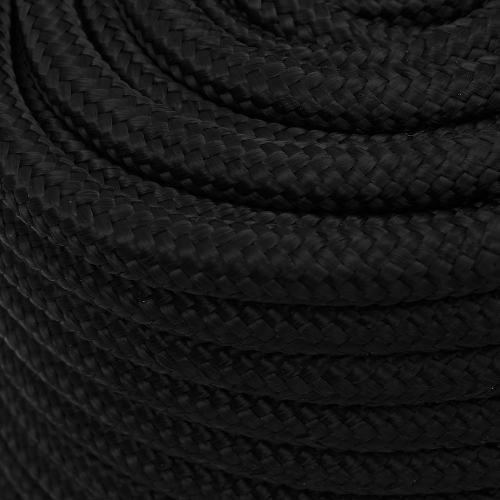 vidaXL Work Rope Black 18 mm 100 m Polyester 4