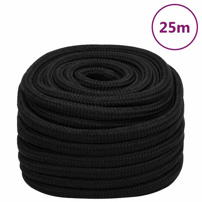 vidaXL Work Rope Black 20 mm 25 m Polyester 1