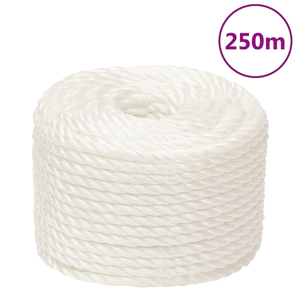 vidaXL Work Rope White 12 mm 250 m Polypropylene 1