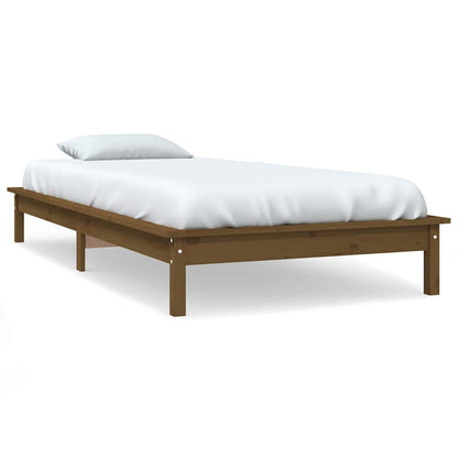 vidaXL Bed Frame without Mattress Honey Brown 90x200 cm Solid Wood 2