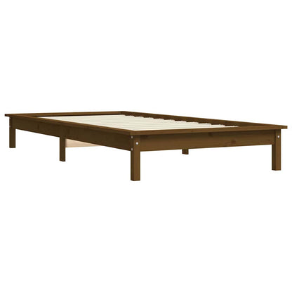 vidaXL Bed Frame without Mattress Honey Brown 90x200 cm Solid Wood 4