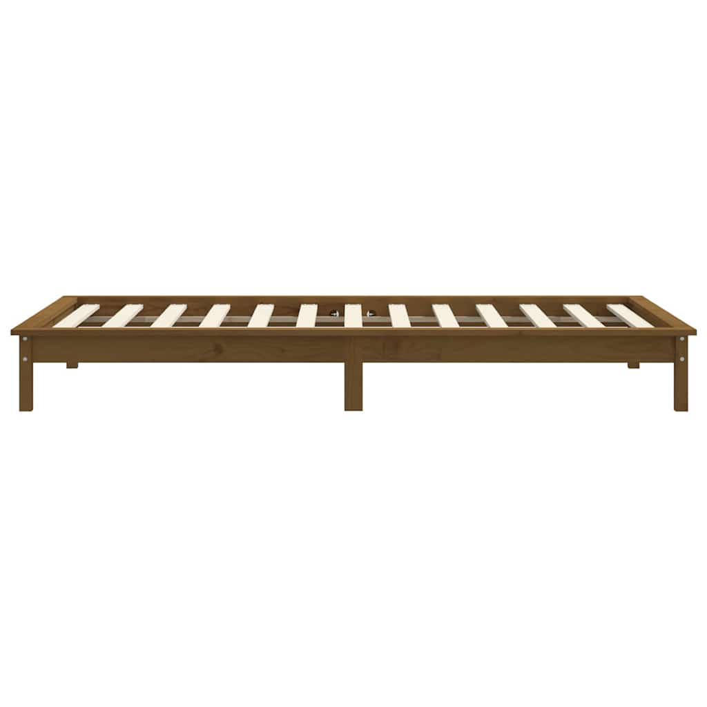 vidaXL Bed Frame without Mattress Honey Brown 90x200 cm Solid Wood 6