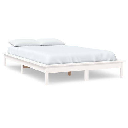 820537 vidaXL Bed Frame without Mattress White 120x200 cm Solid Wood 2
