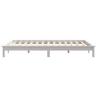 820537 vidaXL Bed Frame without Mattress White 120x200 cm Solid Wood 6
