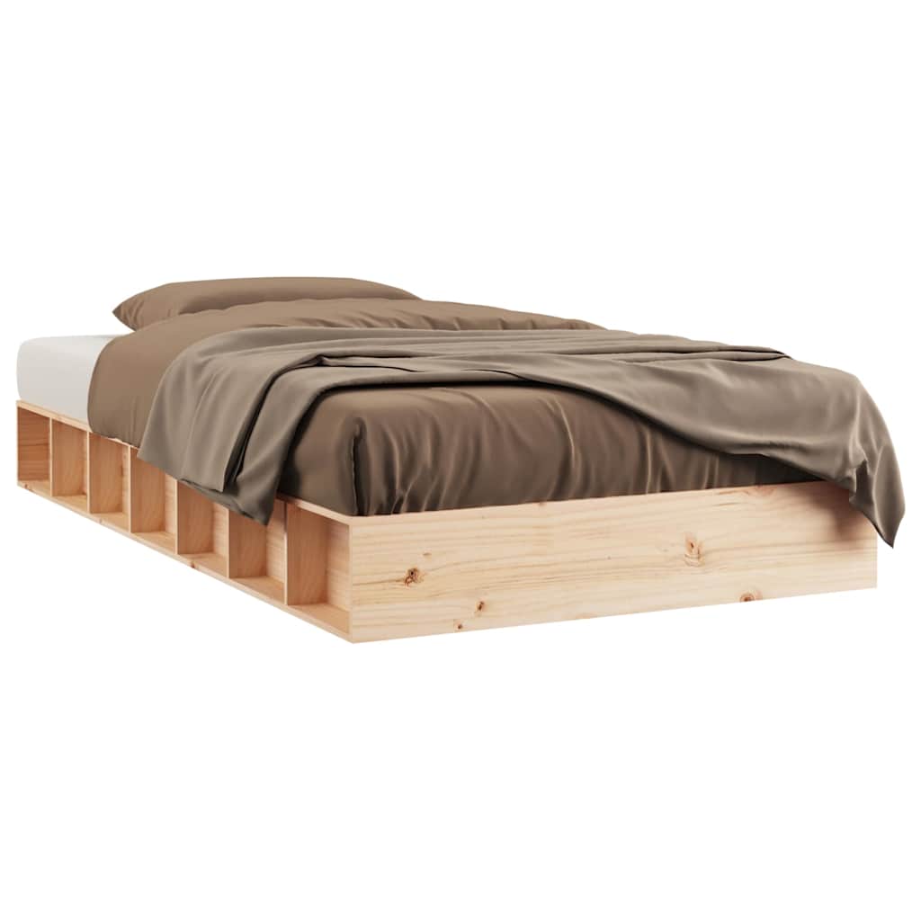vidaXL Bed Frame without Mattress 90x200 cm Solid Wood 2