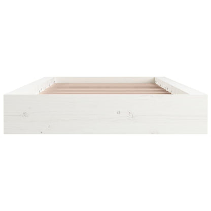 vidaXL Bed Frame without Mattress White 90x200 cm Solid Wood 4