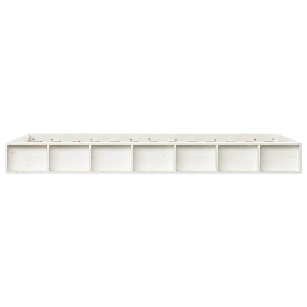 vidaXL Bed Frame without Mattress White 90x200 cm Solid Wood 5