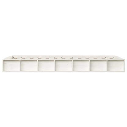 vidaXL Bed Frame without Mattress White 90x200 cm Solid Wood 5