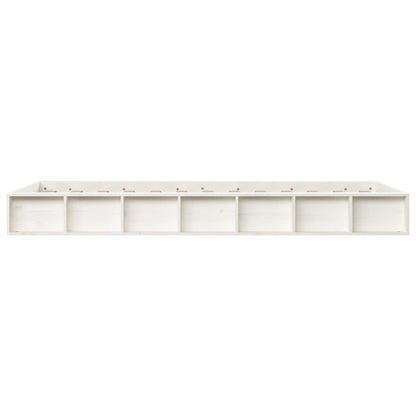 vidaXL Bed Frame without Mattress White 75x190 cm Small Single  Solid Wood 5