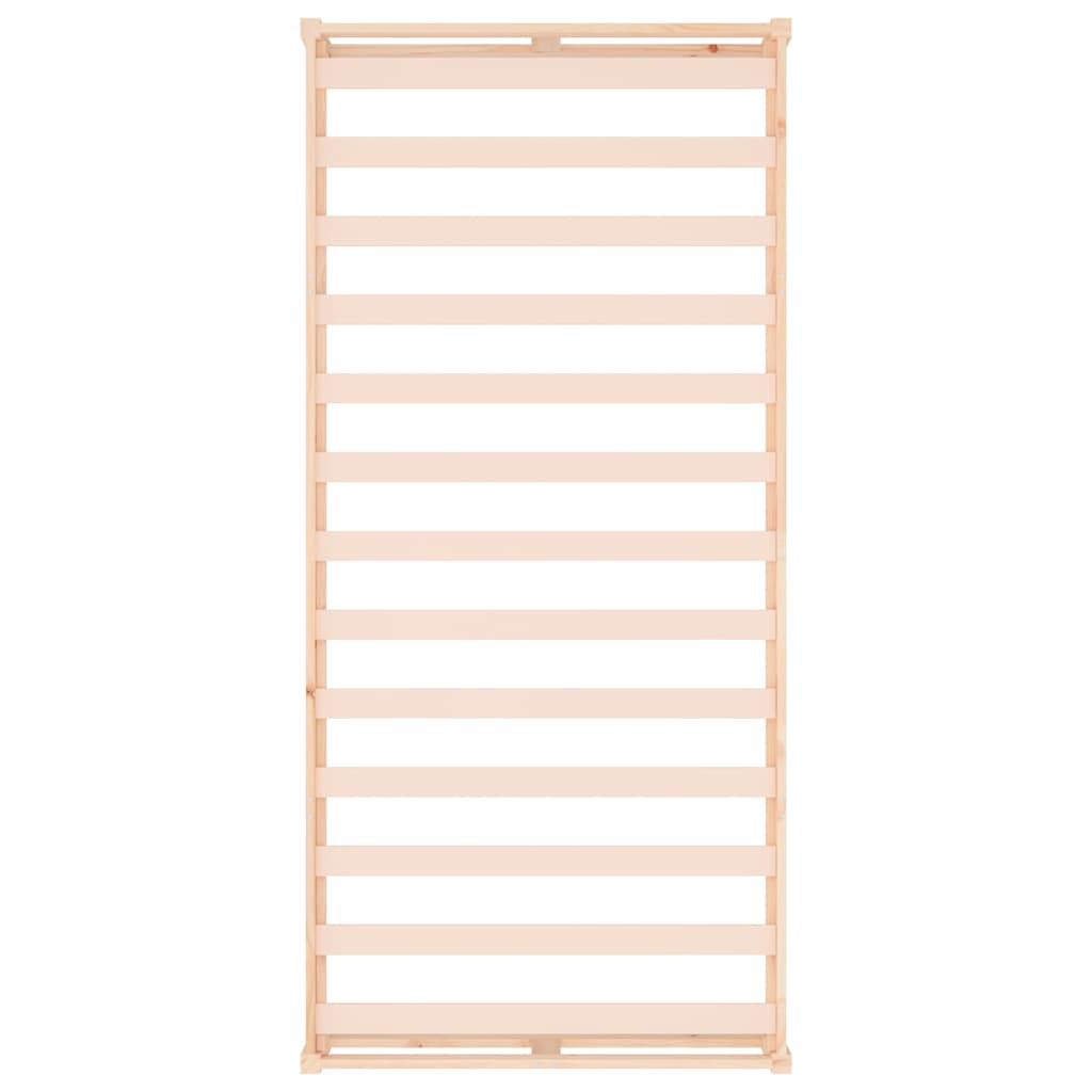 vidaXL Bed Frame | Natural wood | Solid Pine Wood, Plywood Slats | Single 6