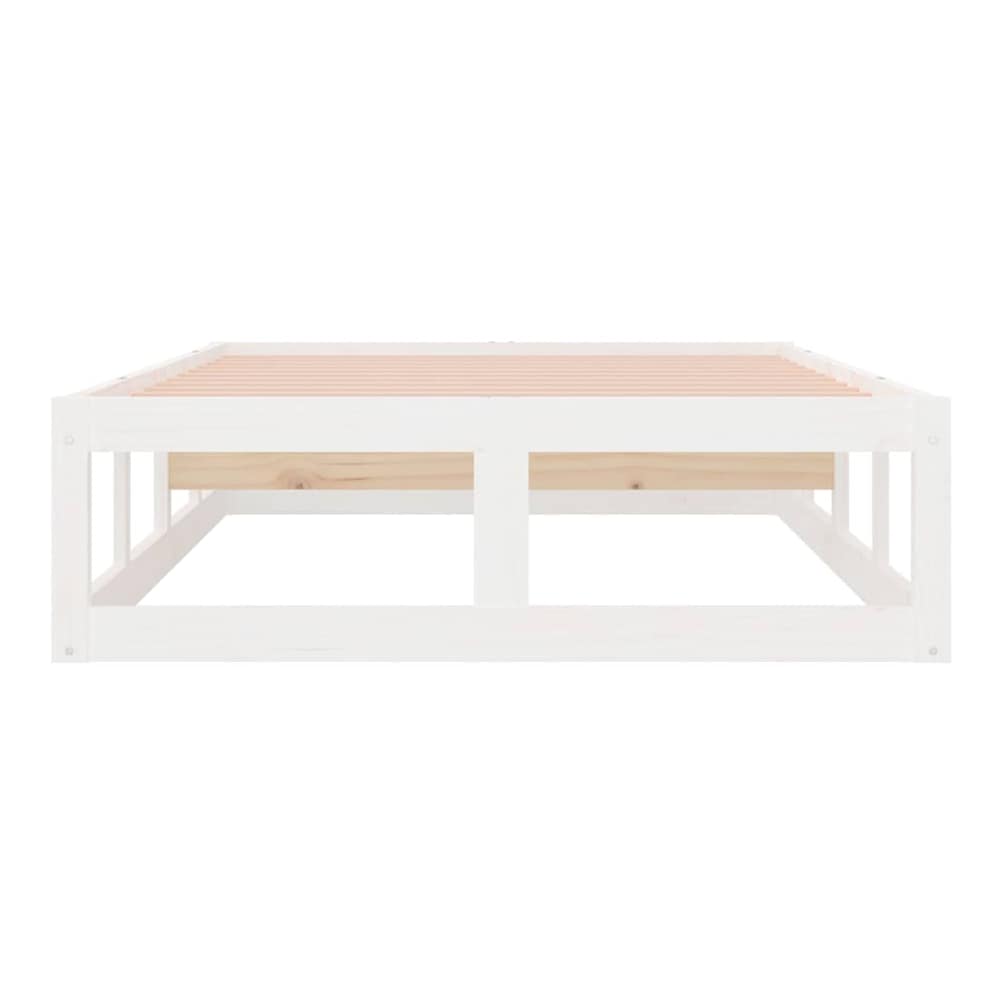 Bed Frame without Mattress Solid Wood Length 200 cm White 90 cm