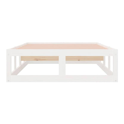 Bed Frame without Mattress Solid Wood Length 200 cm White 90 cm
