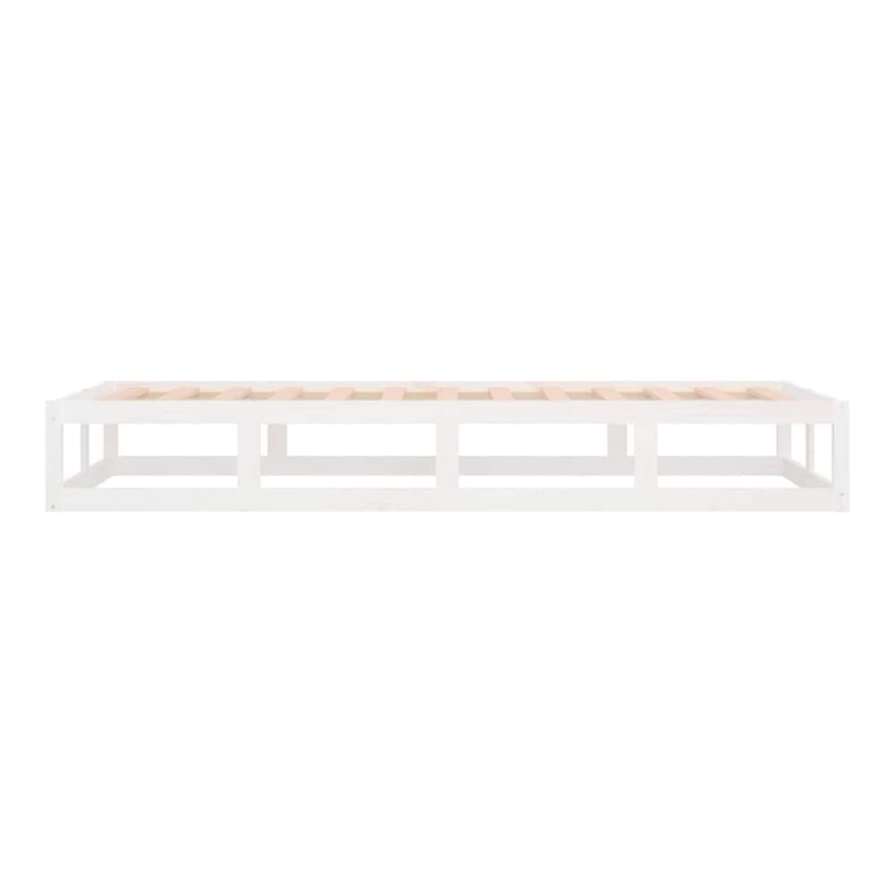 Bed Frame without Mattress Solid Wood Length 200 cm White 90 cm