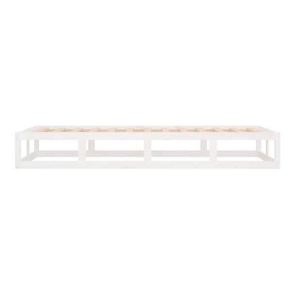 Bed Frame without Mattress Solid Wood Length 200 cm White 90 cm