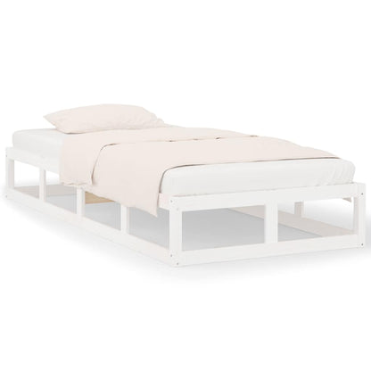 Bed Frame without Mattress Solid Wood Length 190 cm White