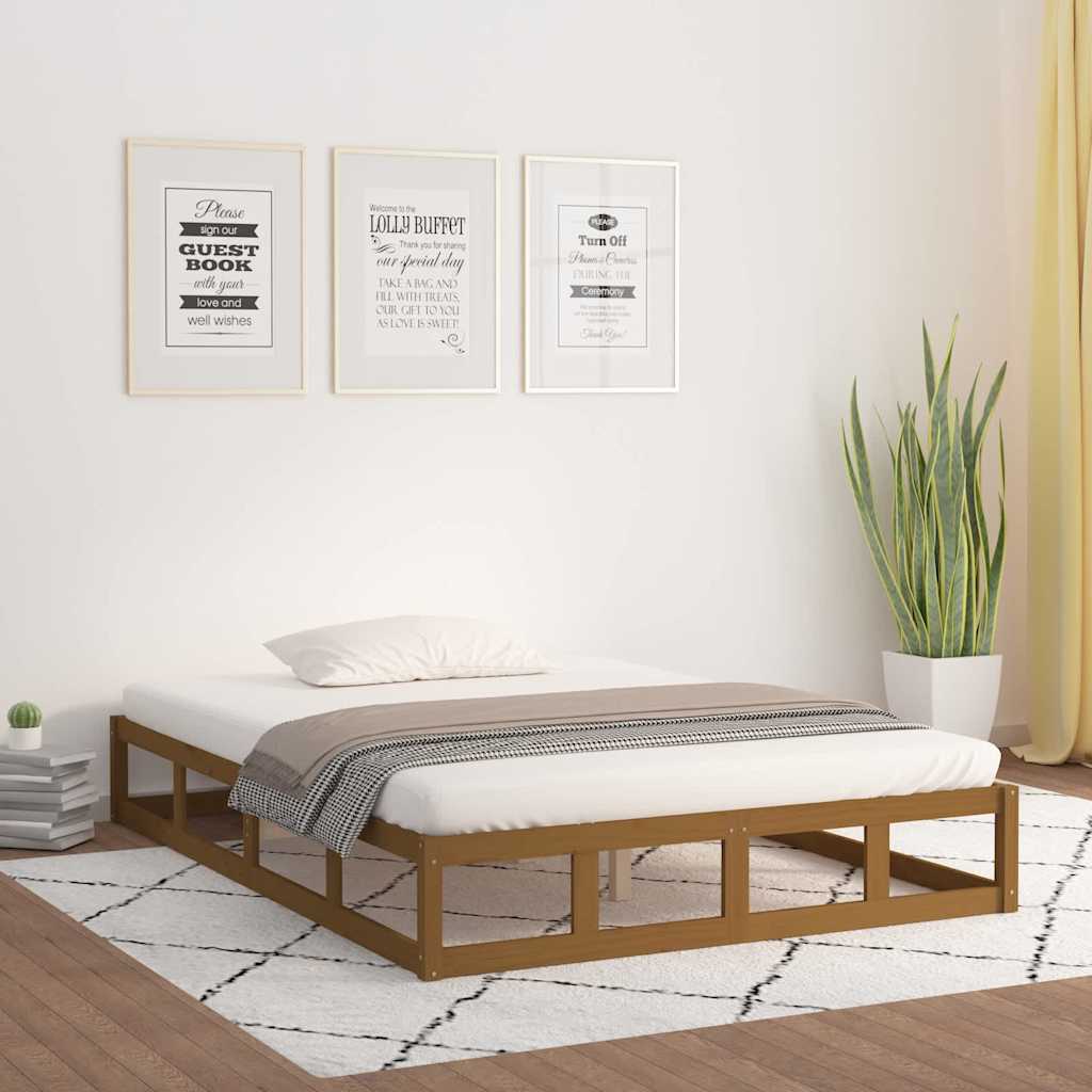 vidaXL Bed Frame without Mattress Solid Wood Length 190 cm