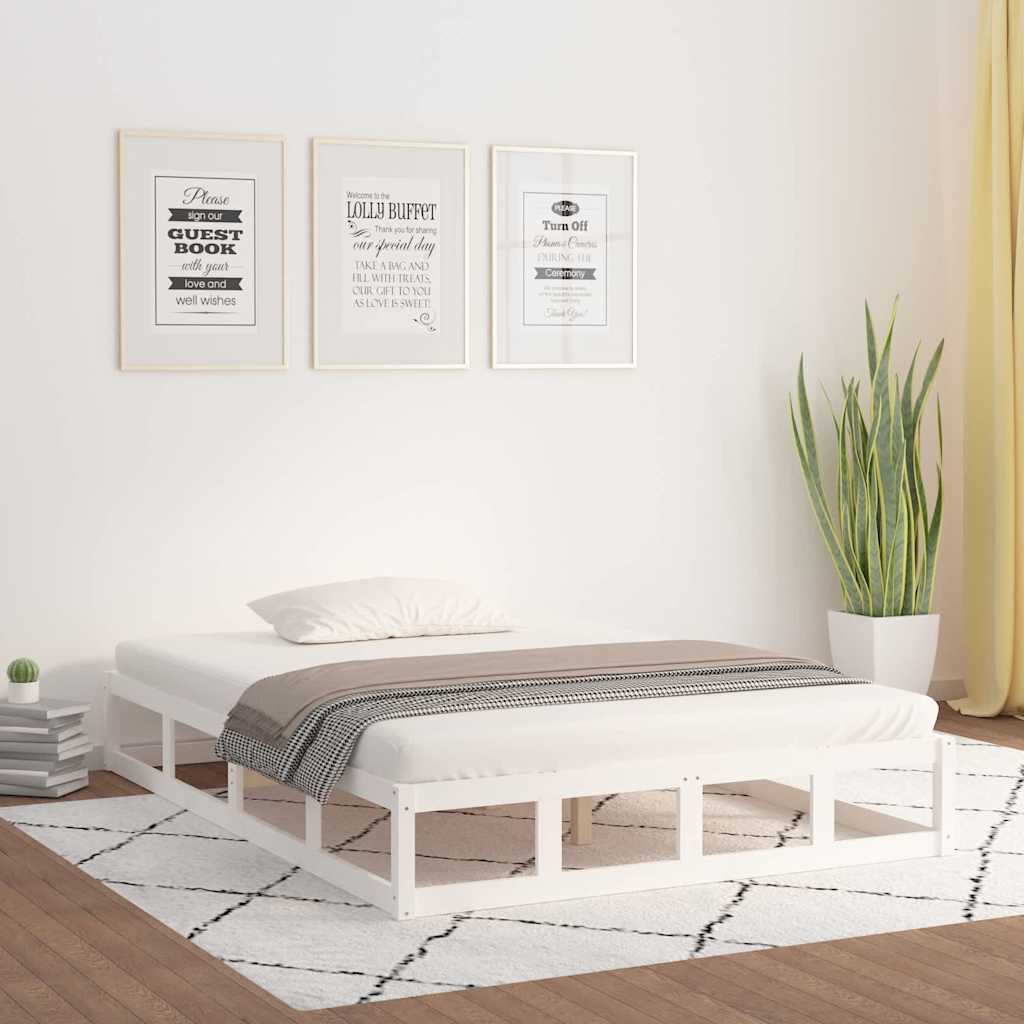 vidaXL Bed Frame without Mattress Solid Wood Length 190 cm