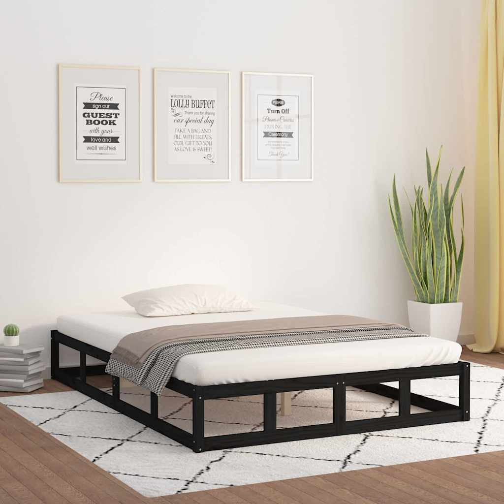 vidaXL Bed Frame without Mattress Solid Wood Length 190 cm