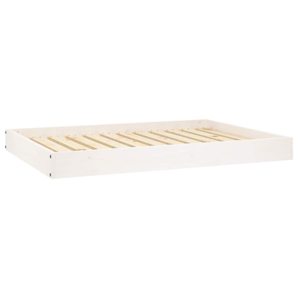 vidaXL Dog Bed White 101.5x74x9 cm Solid Wood Pine 2