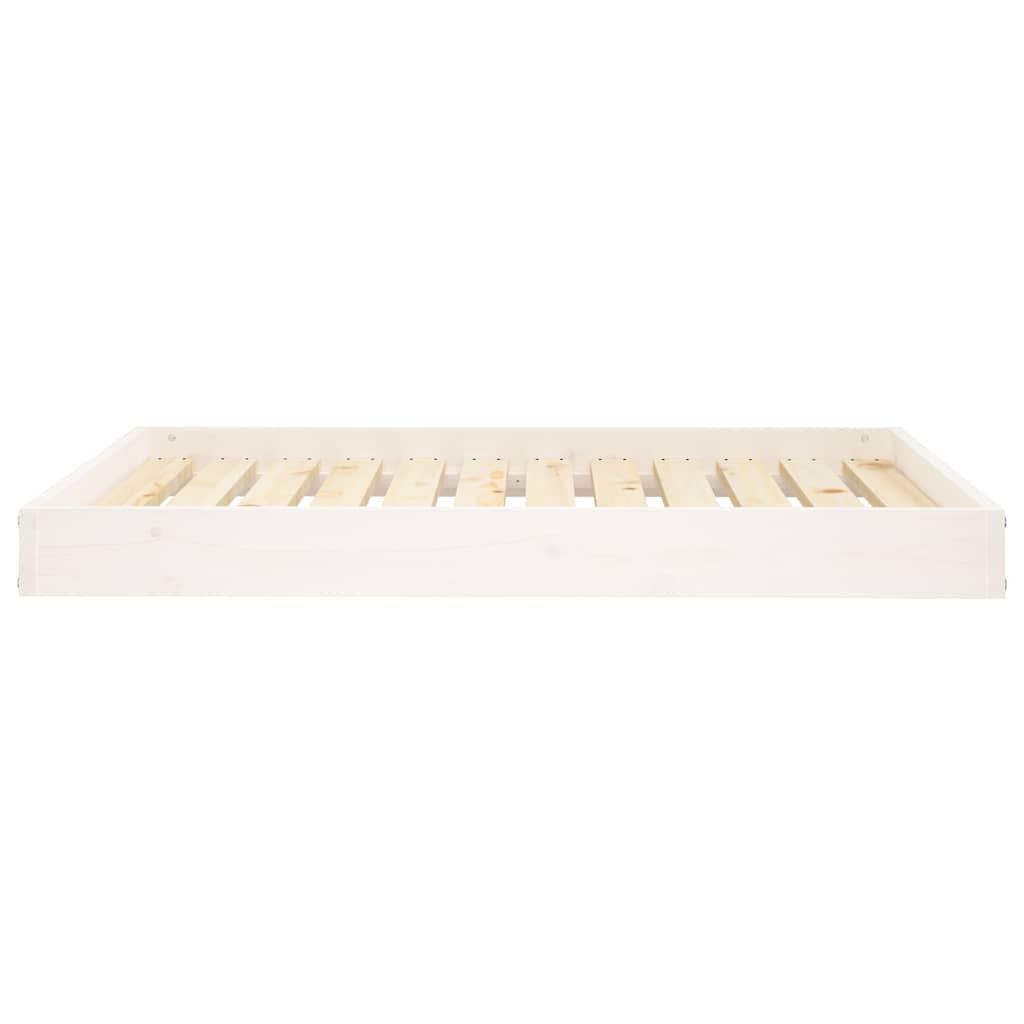 vidaXL Dog Bed White 101.5x74x9 cm Solid Wood Pine 3