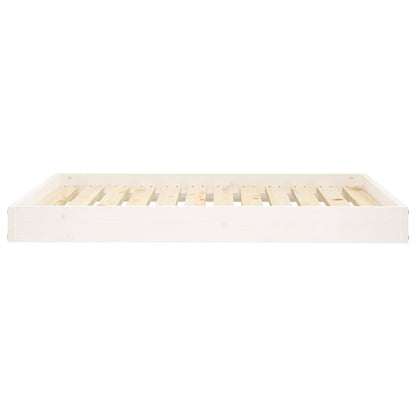 vidaXL Dog Bed White 101.5x74x9 cm Solid Wood Pine 3