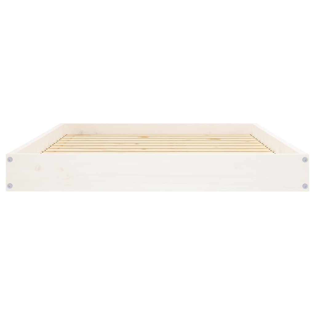 vidaXL Dog Bed White 101.5x74x9 cm Solid Wood Pine 4