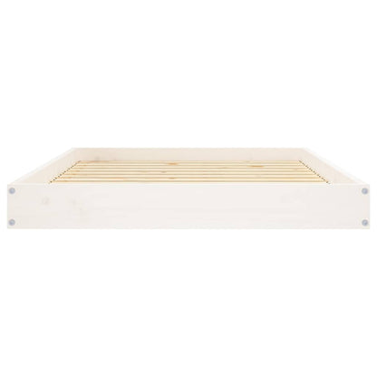 vidaXL Dog Bed White 101.5x74x9 cm Solid Wood Pine 4
