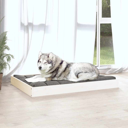 vidaXL Dog Bed White 101.5x74x9 cm Solid Wood Pine 5