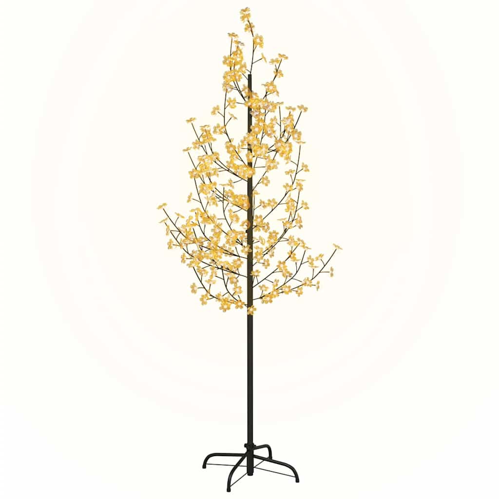345133 vidaXL Cherry Blossom LED Tree Warm White 220 LEDs 220 cm 2