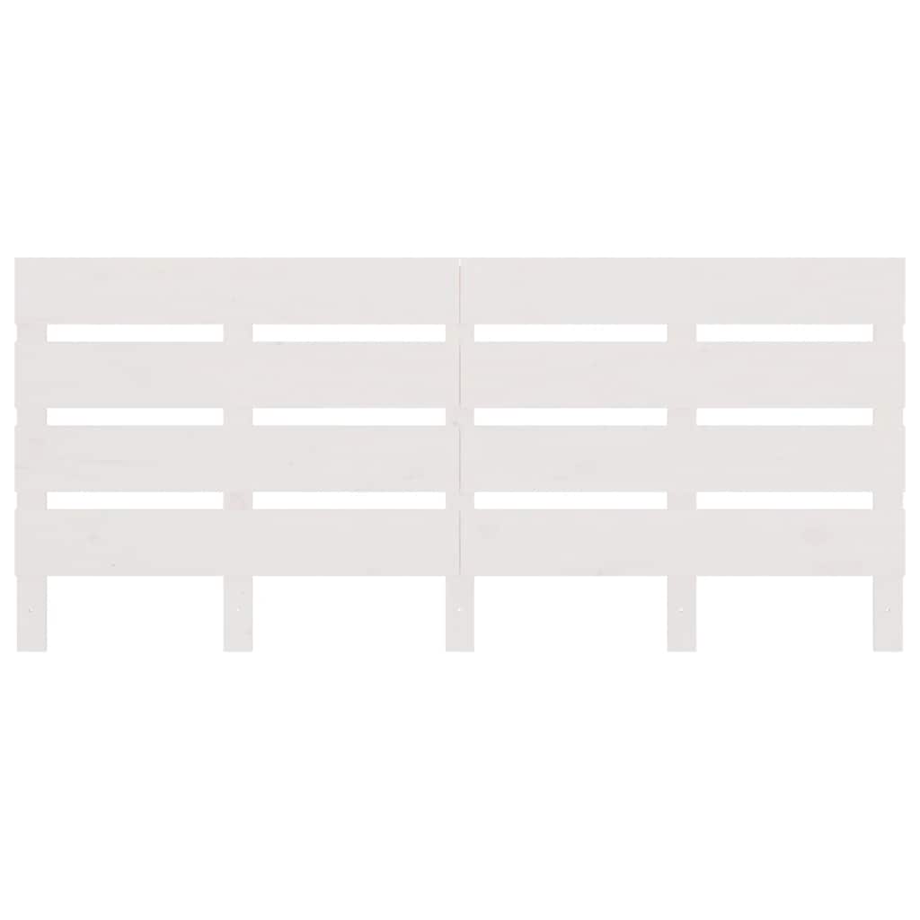 vidaXL Headboard White 180x3x80 cm Solid Wood Pine 4