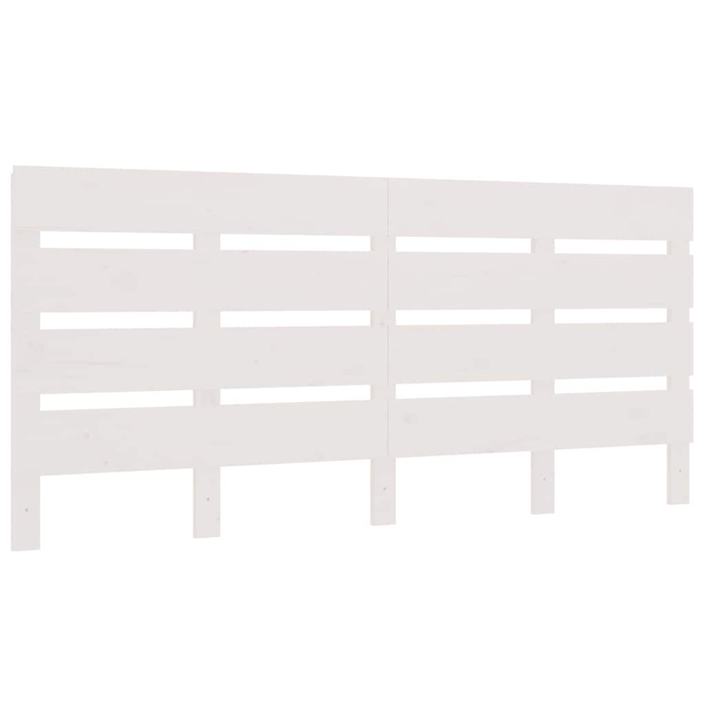 vidaXL Headboard White 200x3x80 cm Solid Wood Pine 2