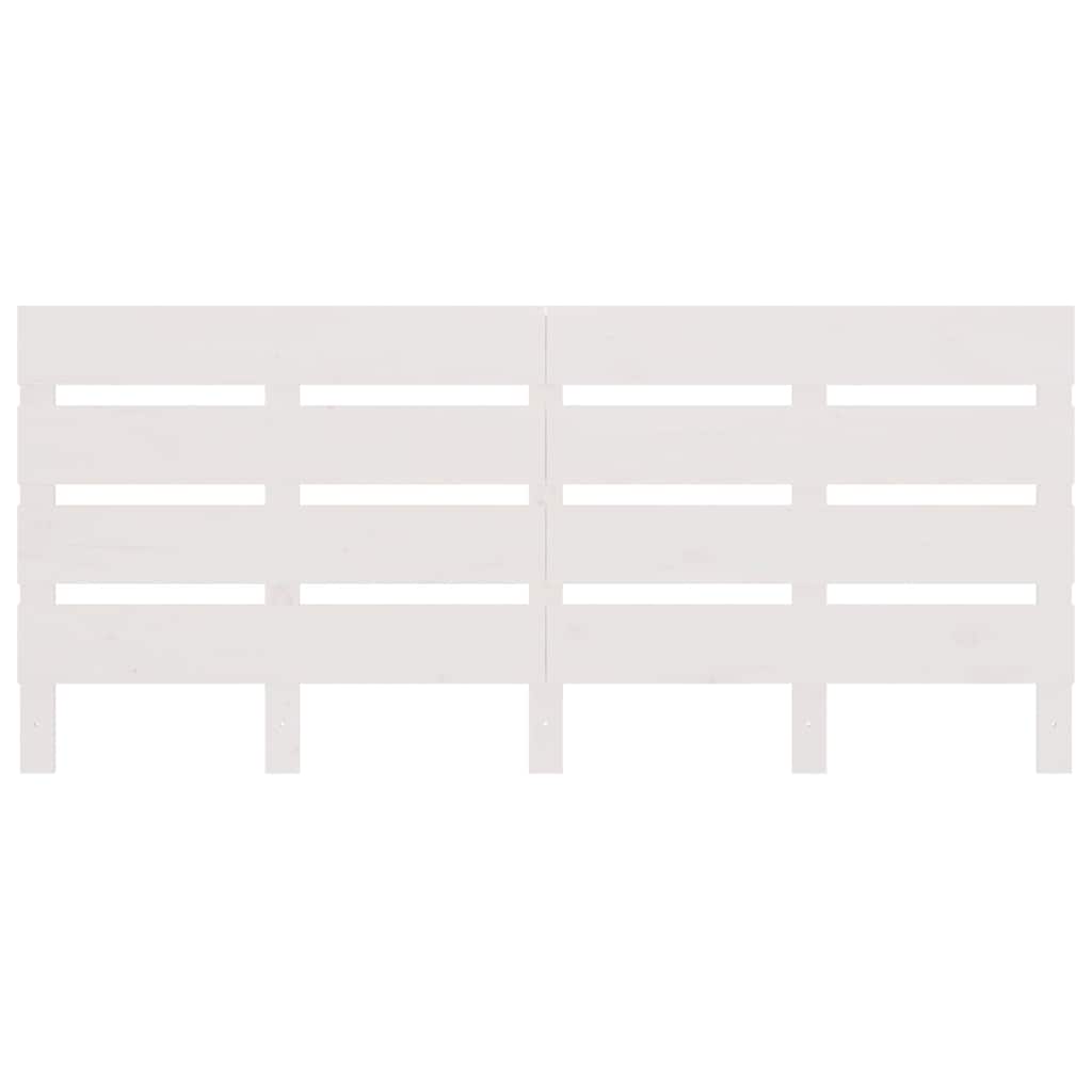 vidaXL Headboard White 200x3x80 cm Solid Wood Pine 4