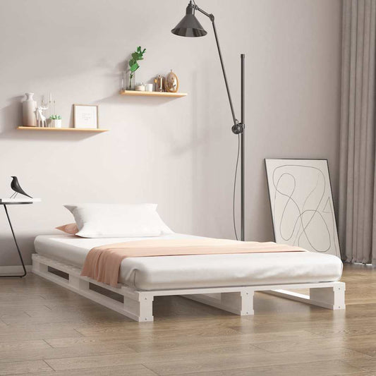 Pallet Bed without Mattress Solid Wood Length White