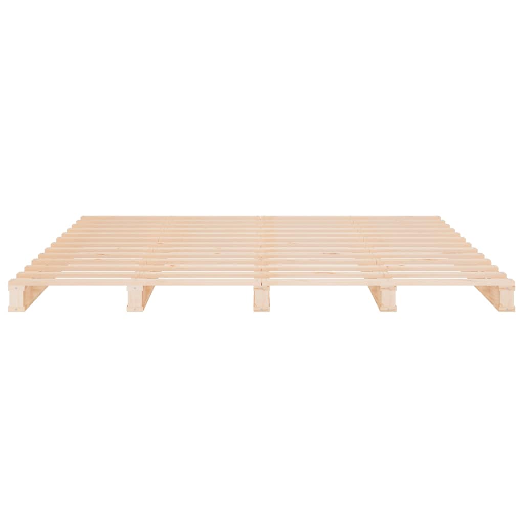 Pallet Bed without Mattress Solid Wood Length Natural