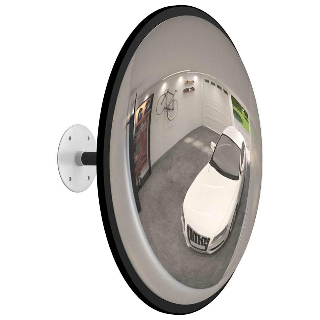 vidaXL Indoor Convex Traffic Mirror Black Ø40 cm Acrylic 3