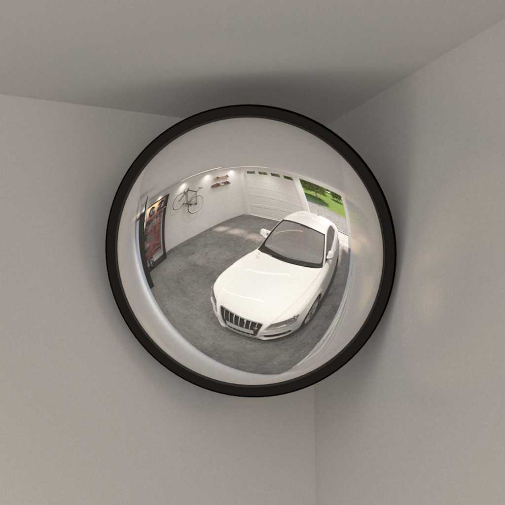 vidaXL Indoor Convex Traffic Mirror Black Ø40 cm Acrylic 1