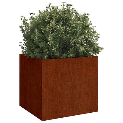 vidaXL Planters 2 pcs 49x47x46 cm Corten Steel 3