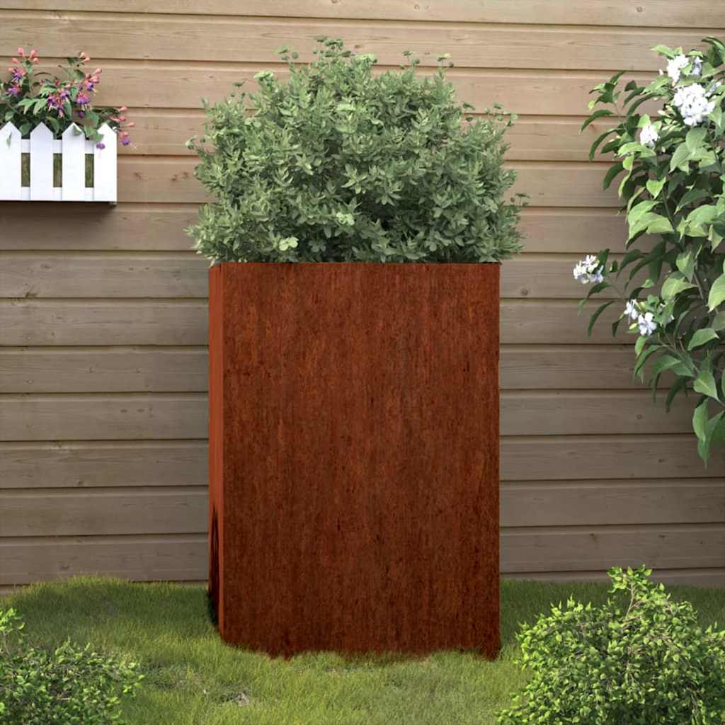 vidaXL Planter 52x48x75 cm Corten Steel 1