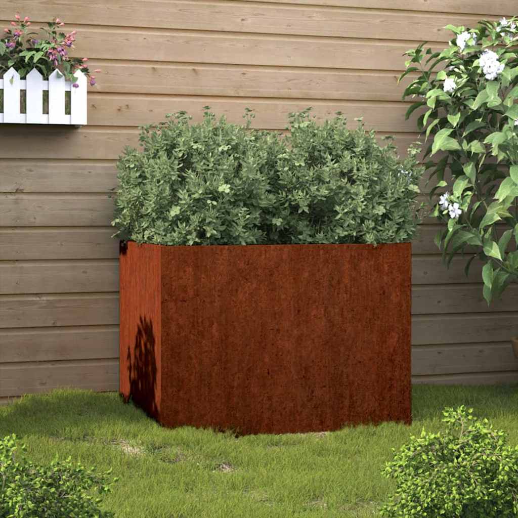 vidaXL Planter 62x47x46 cm Corten Steel 1