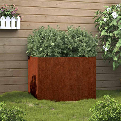 vidaXL Planter 62x47x46 cm Corten Steel 1