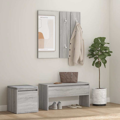 Hallway Furniture Set Engineered Wood Grey sonoma