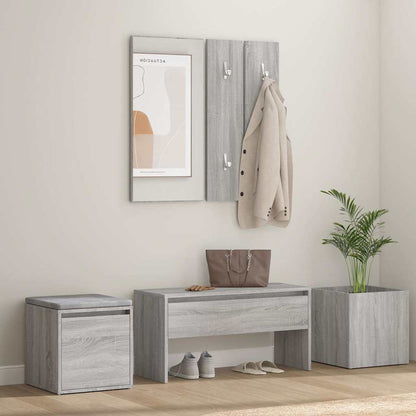 Hallway Furniture Set Engineered Wood Grey sonoma