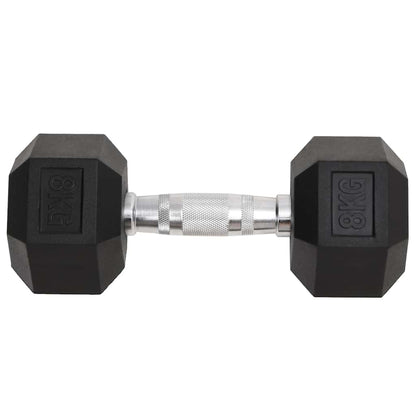 vidaXL Dumbbells 2 pcs 8 kg Total Cast Iron 4