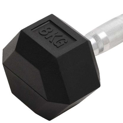 vidaXL Dumbbells 2 pcs 8 kg Total Cast Iron 6