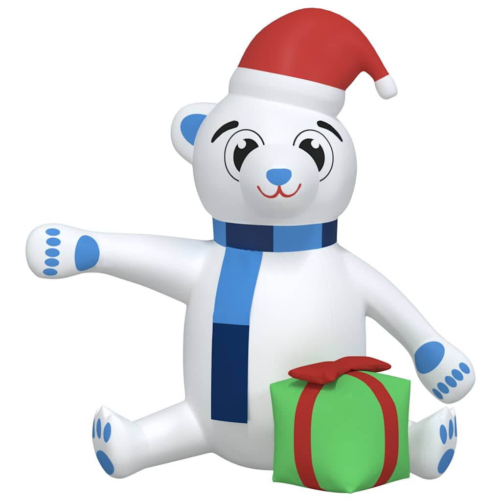vidaXL Christmas Inflatable Teddy Bear LED 180 cm 3