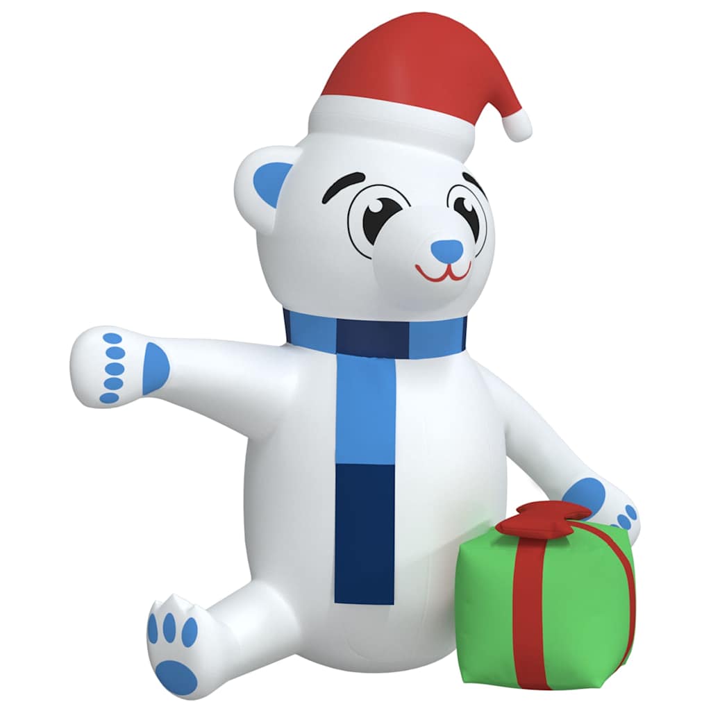 vidaXL Christmas Inflatable Teddy Bear LED 180 cm 4