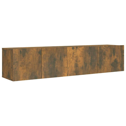 vidaXL 2 Piece TV Cabinet Set Smoked Oak Engineered Wood 2