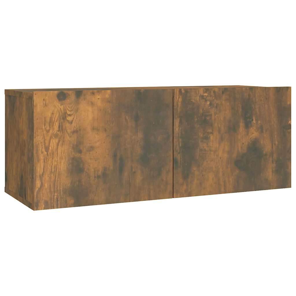 vidaXL 2 Piece TV Cabinet Set Smoked Oak Engineered Wood 5
