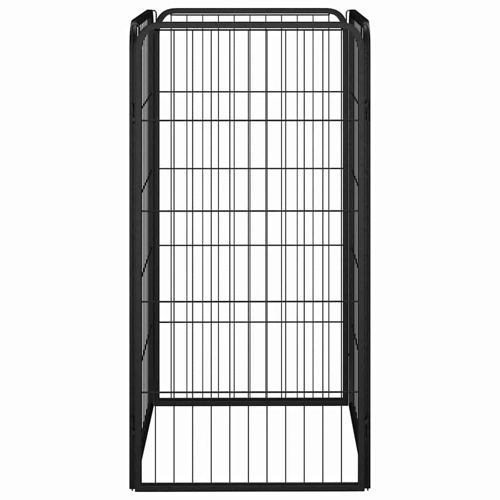 vidaXL Dog Playpen 4 Panels Black 50x100 cm Powder-coated Steel 2