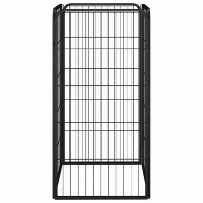 vidaXL Dog Playpen 4 Panels Black 50x100 cm Powder-coated Steel 2